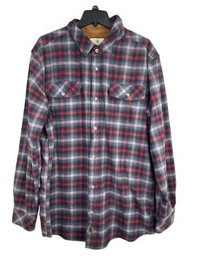 Legendary Whitetails Red and Gray Plaid Button-Down Shirt